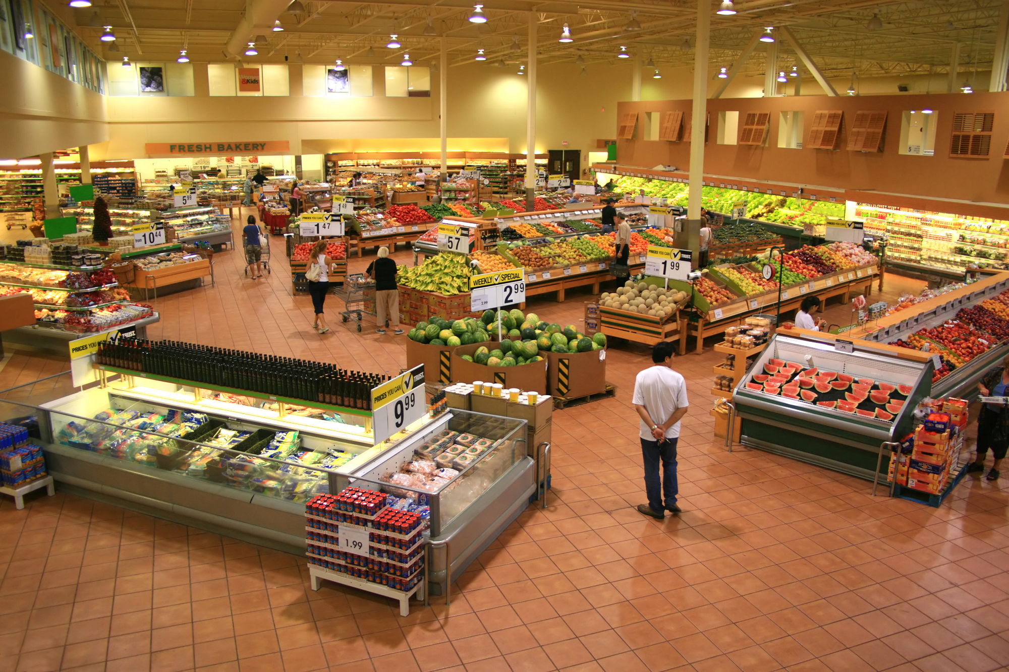 Produce Section of Grocery Store