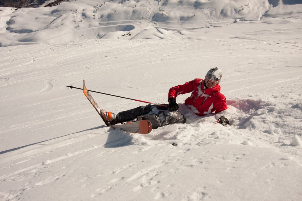 A man injured while skiing