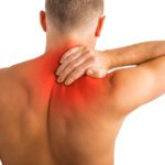 Man having back and shoulder pain